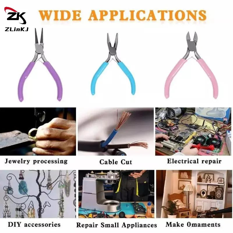 Jewelry Pliers Tool Set Making For DIY Bracelet Jewelery Supplies Handmade Repair - Visuel 3 | SAMAG