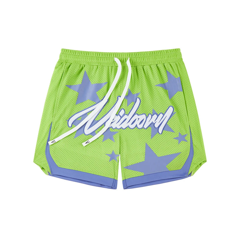 Street Style Basketball Shorts with Side slits Polyester Spandex Quick Dry Summer Men's Mesh Gym Shorts