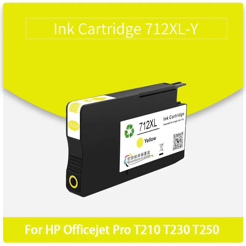 712XL 712 Compatible Ink Cartridge Remanufactured For HP DesignJet Pro T210 T230 T250 T630 T650 Printers 3ED71A 3ED67A Inks