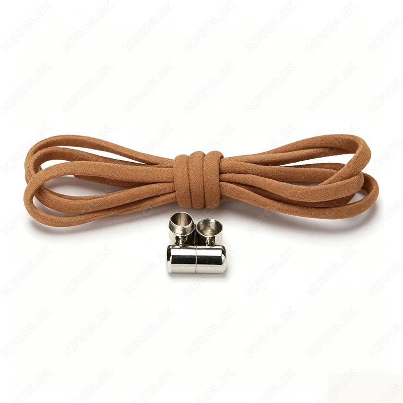 No Ties Lock Shoelaces Sneakers Elastic Shoelace Tie Free Shoe Lazy Laces Capsule Metal Lock Quick Shoe Strings for Adult Kids
