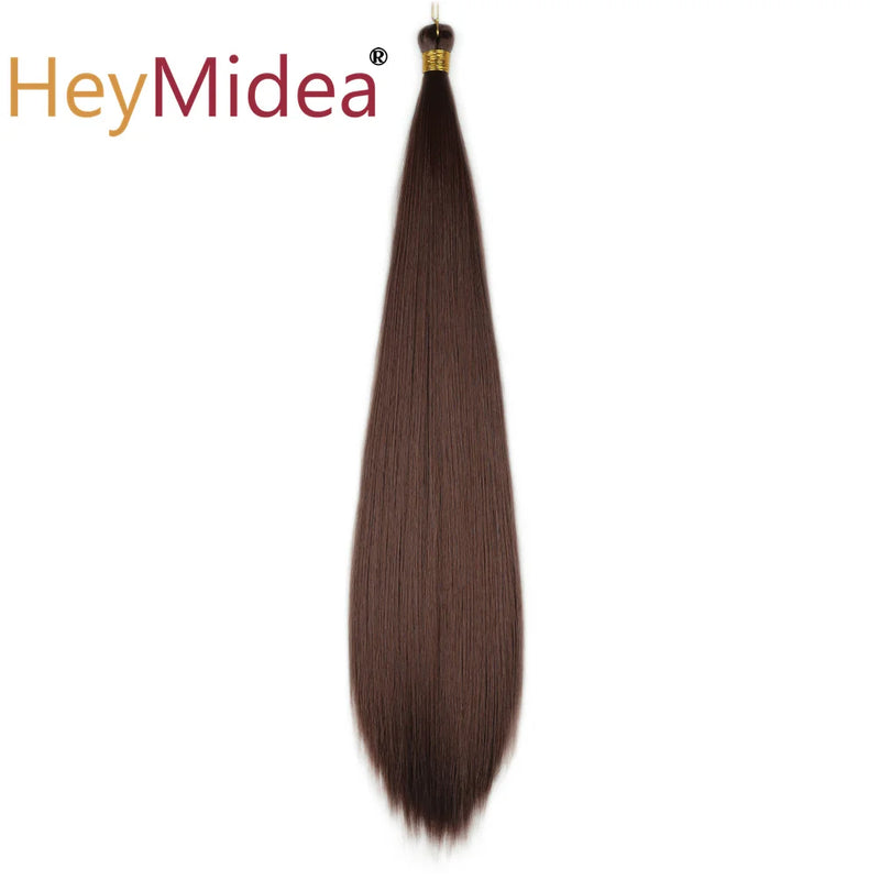 22-28Inch Straight Pony Hair Bundles Crochet Braids Hair Silky Colorful Synthetic Braiding Hair Ombre Synthetic Hair For Women
