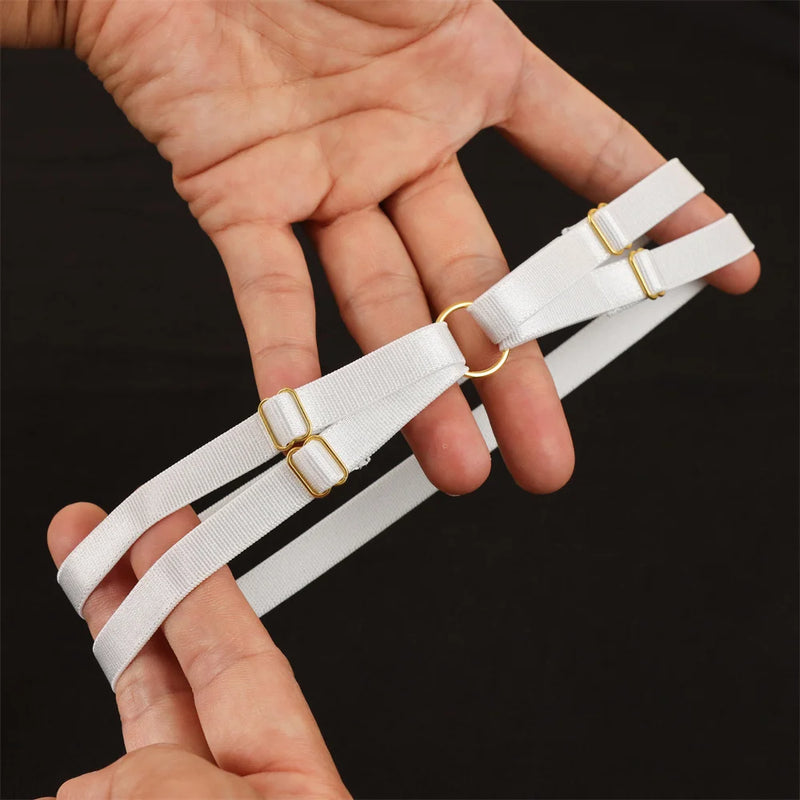 2 PCS Women's Sexy Lingerie With Elastic Garter Straps Lingerie Accessories Role-playing Sexy Leg Rings White garter  Strap