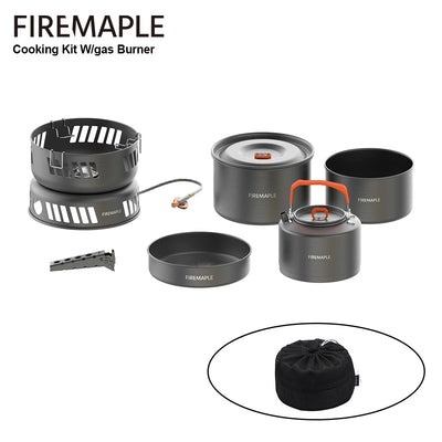 Fire - Maple Cooking Kit W/gas Burner Cookware Set Outdoor | SAMAG