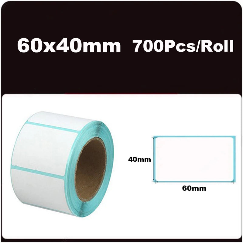 700pcs/Roll 40*20/40*30/50*30mm Print Supplies Thermal Label Sticker Paper Waterproof Supermarket Price Blank Label Direct Print