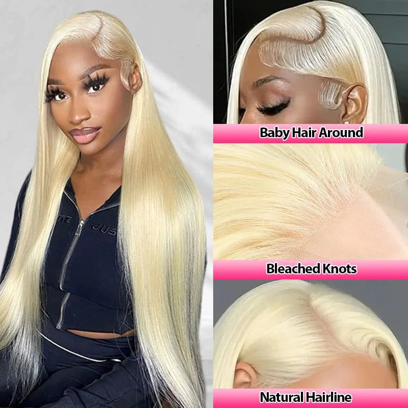 Blonde Lace Front Wig Human Hair 13x6 613 HD Transparent Lace Front Brazilian Remy Wigs Brazilian Glueless Preplucked Human Wigs