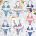 Women's Two Piece Bikini Set 2025, Sexy Triangle Push Up Swimsuit, Floral Print Bathing Suit, Beach Swimwear