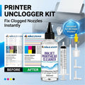 Universal Printhead Cleaning Kit for Epson EcoTank,HP,Canon, Brother Inkjet Printers:Unclog Nozzles & Fix Streaks/Print Quality