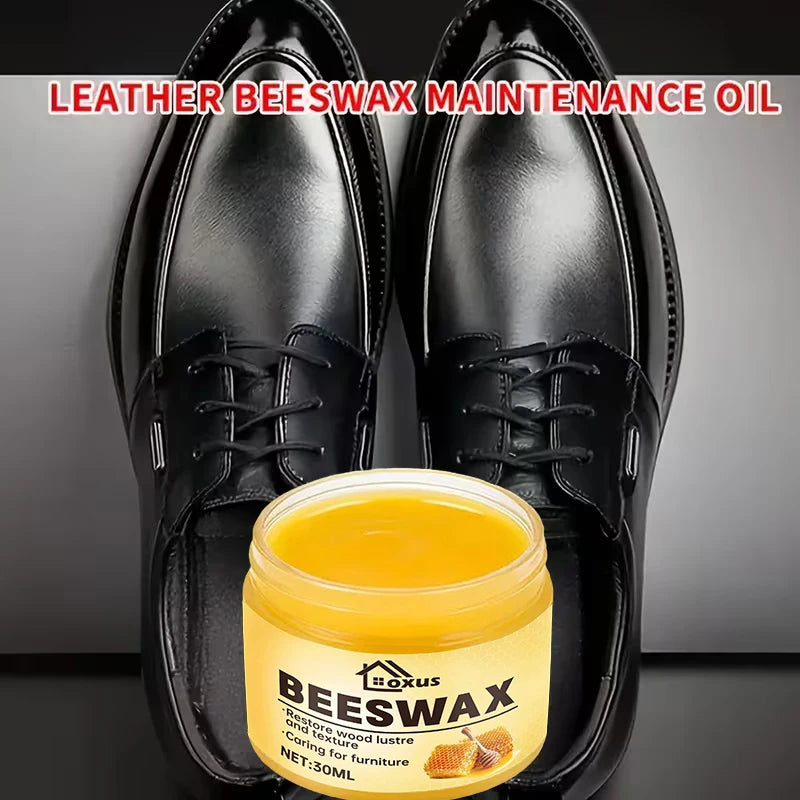 30ml New Universal Beeswax Shoe Polish Kit - Quick Shine, Deep Nourishment, All Colors, Easy, Long-lasting Protection