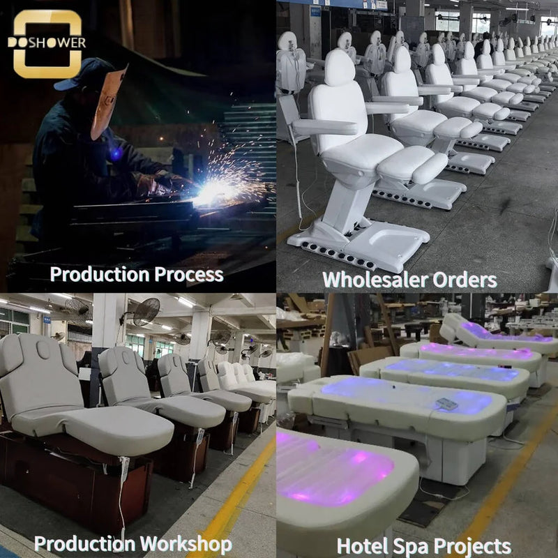 3 motor White High quality Massage beauty spa bed with comfort Sponge of full body massage equipment for beauty massage salons