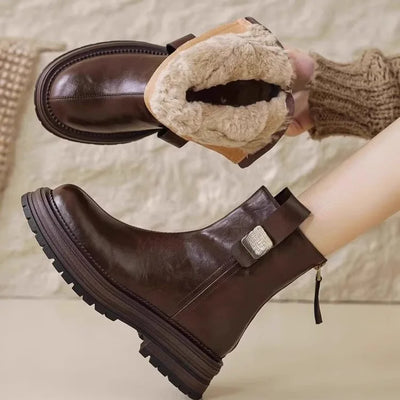 Autumn Winter New Women's Ankle Boots Wool Warm Platform | SAMAG