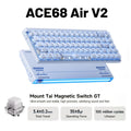 MCHOSE Ace68 Air V2 Gaming Keyboard Magnetic Switch Aluminum Plate 256K Scan Rate 8k Polling Rate RT Keys 0.001mm Accuracy ARGB