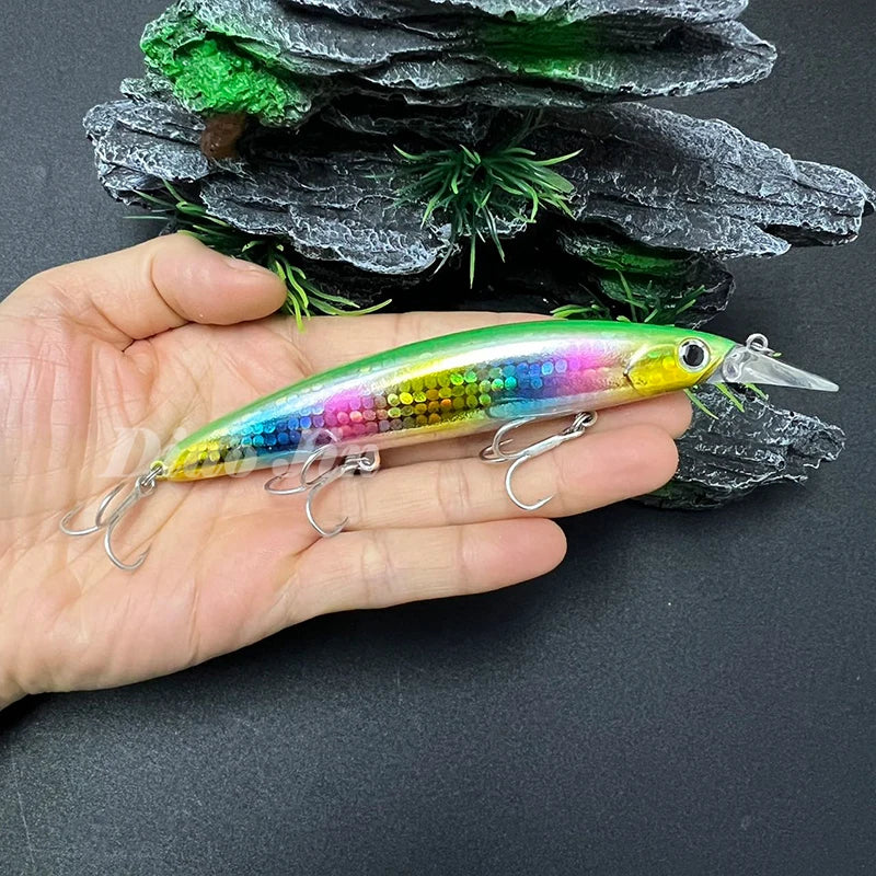 20g 110mm Floating Minnow Fishing Lure Seabass Hard Plastic Artificial Bait Saltwater Freshwater Bass Trout Fishing Supplies