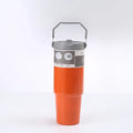 900ML Stainless Steel Thermos Mug With Straw Keeps Cold and Heat Thermal Mug Tumbler Outdoor Sports Thermal Water Bottle