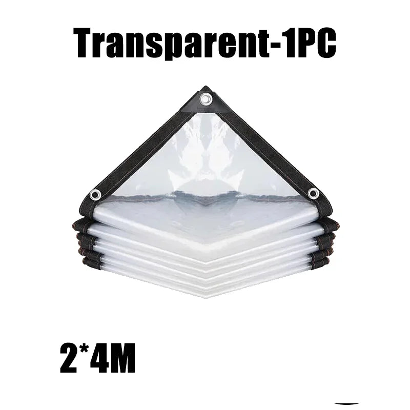 Thick Transparent PVC Tarp Heavy Duty Waterproof Weatherproof Cover for Outdoor Patio Garden Balcony Greenhouse and Rain Shelter