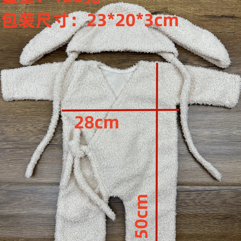 0-12 Months Baby Bunny  Rabbit Outfit Newborn Photography Props  Jumpers Baby Photo Shoot Clothing