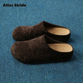 Women's Beige Suede Clog Mules Round Toe Thick Sole Soft Lining Non-Slip Sole Comfortable Casual Daily Indoor Outdoor Slippers