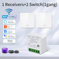 Tuya WiFi Smart Switch 433Mhz Relay Receiver Wireless 1/2/3 Gang 86 Wall Panel Switch APP Control Works with Alexa Google Home