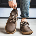 Men's Shoes 2025 Autumn New Retro Lace Up Leather Shoes British Style Low Cut Soft Sole Breathable Casual Leather Shoes