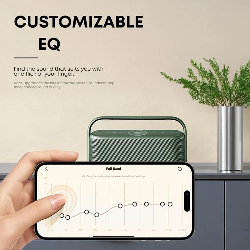 Portable High-Resolution 50W Bluetooth Speaker with Pro EQ, Waterproof for Home, Office, Outdoor, and Bathroom