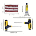 All-Vehicle Repair Kit - Multi-Tool Set with 5 Self-Tapping Screws & Rubber Cement, Portable Flat Tire Fix for Roadside