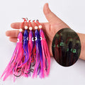 5pcs/pack soft squid 12cm 5.5g silicon gel skirt  tentacle 15# double assist hook lure hook rig fishing tackle saltwater fishing