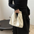 New PU Leather Tote Bags for Women Luxury Niche Design Hobo Bag Women Handbag Simple Pleated Stylish Clutch Bag
