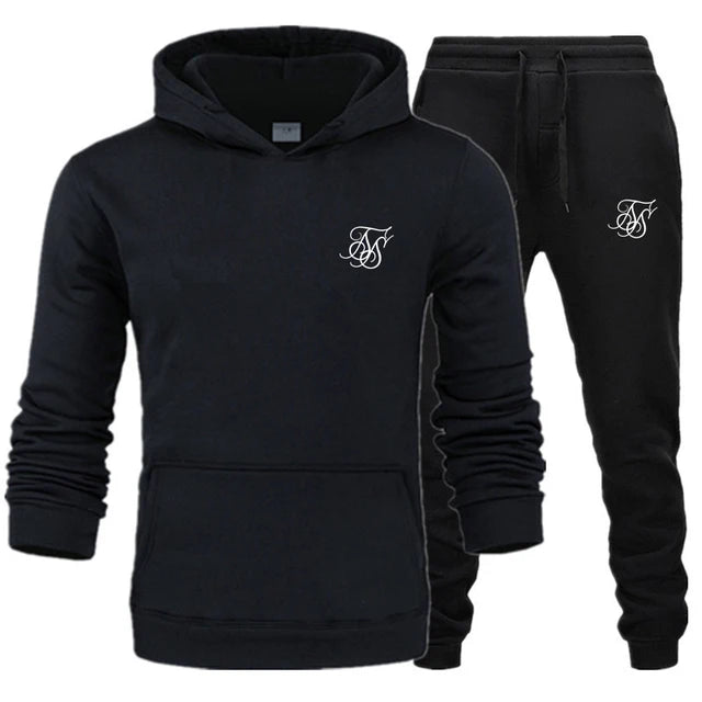 Sik silk Men Sets Fashion Autumn Spring Sporting Suit Sweatshirt Sweatpants Clothing 2 Pieces Slim - View 29 | SAMAG
