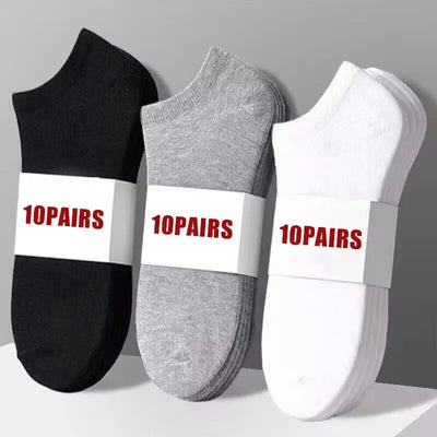 5/10/40Pairs Summer Solid Low Cut Ankle Socks Men Women | SAMAG