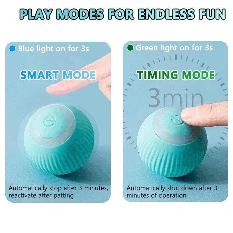 Cat Toys Pet Toy Supplies Accessories for Cats Spinning Ball Electric Interactive USB Charging Cat Ball Products Home Garden