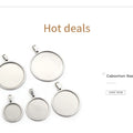 New Fashion 10pcs 25mm Inner Size Multi Colors Plated Classic Simple Style Cabochon Base Setting Charms Pendant