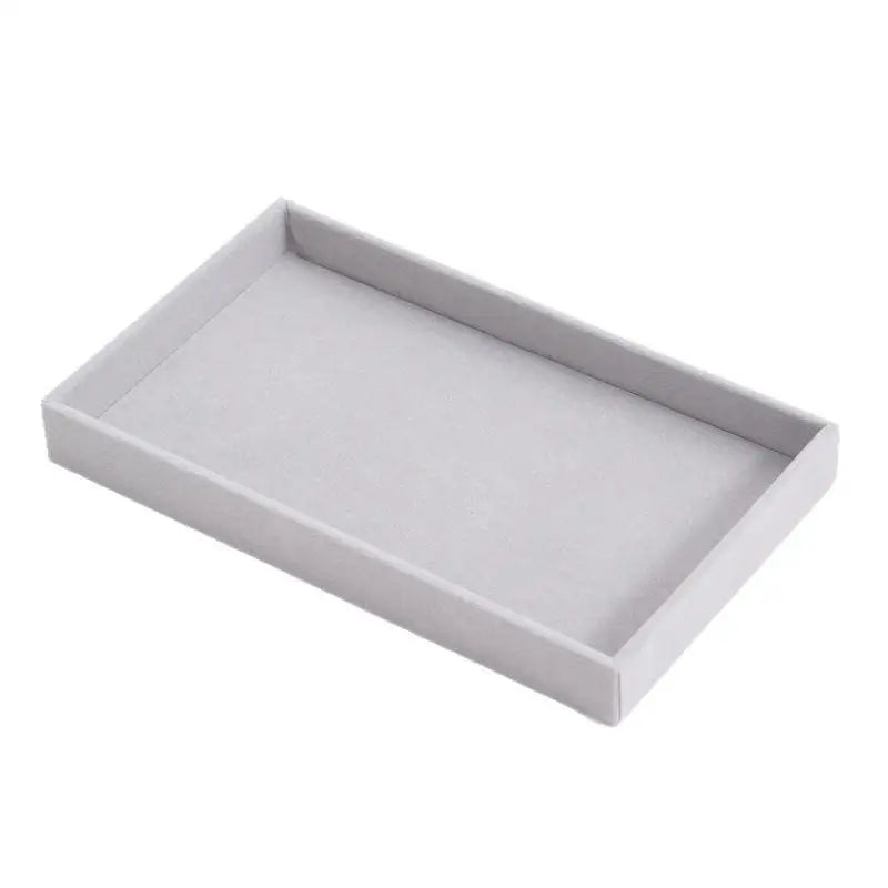Velvet Jewelry Storage Box Earrings Necklace Ring Bracelet Display Stand Gold Tray - Visuel 5 | SAMAG