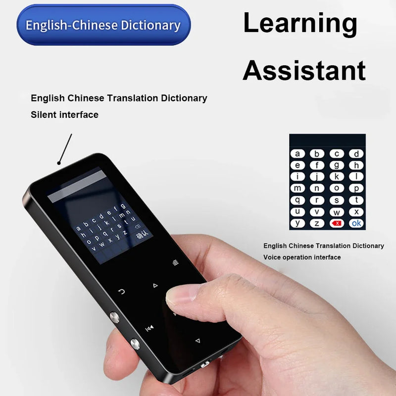 New 1.8 Inch Metal Touch MP3 MP4 Music Player Bluetooth-compatible 5.0 Fm Radio Video Play 8/32/64GB E-book Hifi Player Walkman