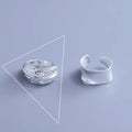 VENTFILLE 925 Sterling Silver Irregular Design Wave