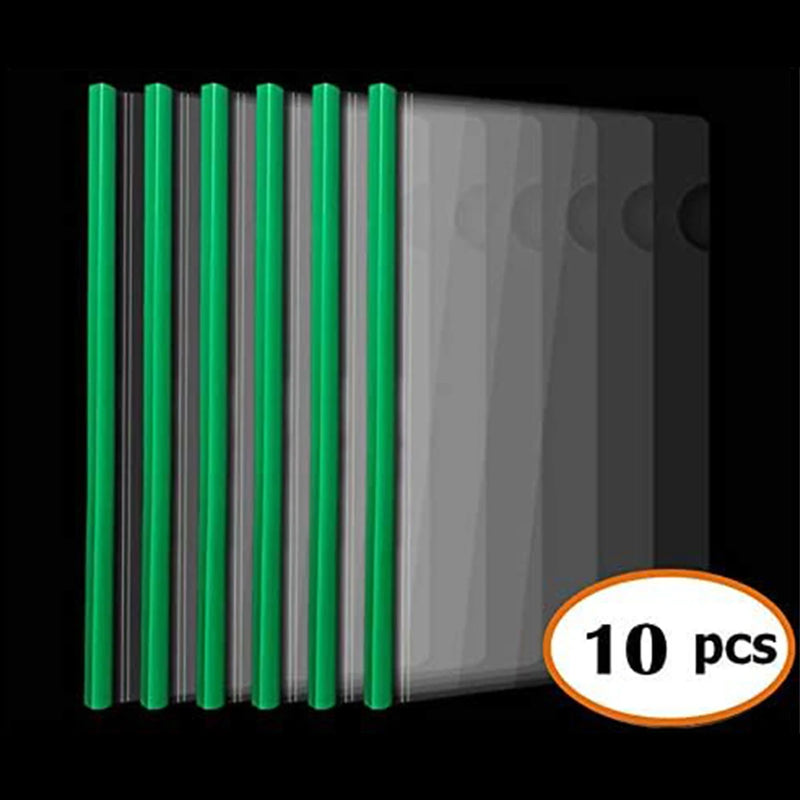 10 Pcs Plastic File Folder with Sliding Bar(10mm) Report Covers, Transparent Resume Presentation File Folders Organizer Binder