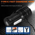 Mini Flashlight 9 LED Strong Light Lantern Long Range Rechargeable Pocket Lamp Outdoor Portable Camping Hiking Light