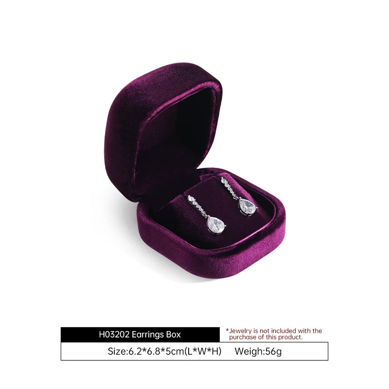 Yinbeini Wedding Ring Box Velvet Jewelry Box Collection Bracelet Necklace Pendant Storage Case Jewelry Display Organizer H030