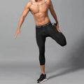 Men's Leggings Compression Pants Sports Leggings Basketball Quarter Shorts Quick Drying Running Training Stretch Fitness Pants