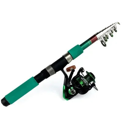 Super Hard Sea Fishing Rod Set Portable Saltwater Travel Pole Set Brake Drag 6Kg Spinning Reel for Bass Pike Pesca 2.1-3.6m