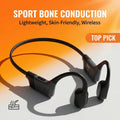 2026 New Bluetooth 5.3 Bone Conduction Headphones Open-Ear Wireless Earphones, 20H Long Battery ENC Mic, Lightweight Sweatproof for Running