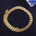 Fashion 18K Gold Necklace 2MM 16/18/20/22/24/26/28/30 Inch Side Chain For Women Men Jewelry 925 Silver - Visuel 3 | SAMAG