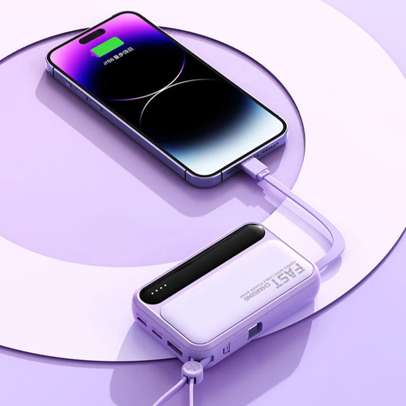 ONEPLUS 120W 50000mAh Portable Power Bank High Capacitybuilt-in 4 Cables Two-Way Fast Charging Mini Powerbank For iPhone Samsung