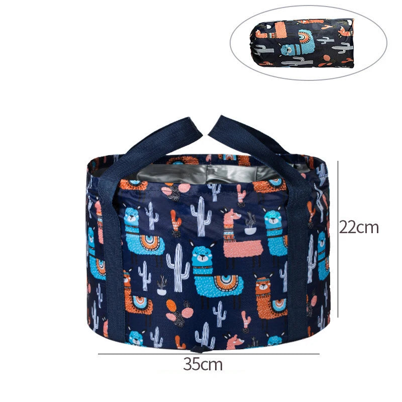 Travel Foldable Foot Tub Outdoor Portable Bath Bag Wash Basin Water Bucket Large Capacity Bath Feet Spa Massage Washing Tub