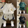 Korean Clothes for Children Boys T-shirt Shorts 2-piece | SAMAG