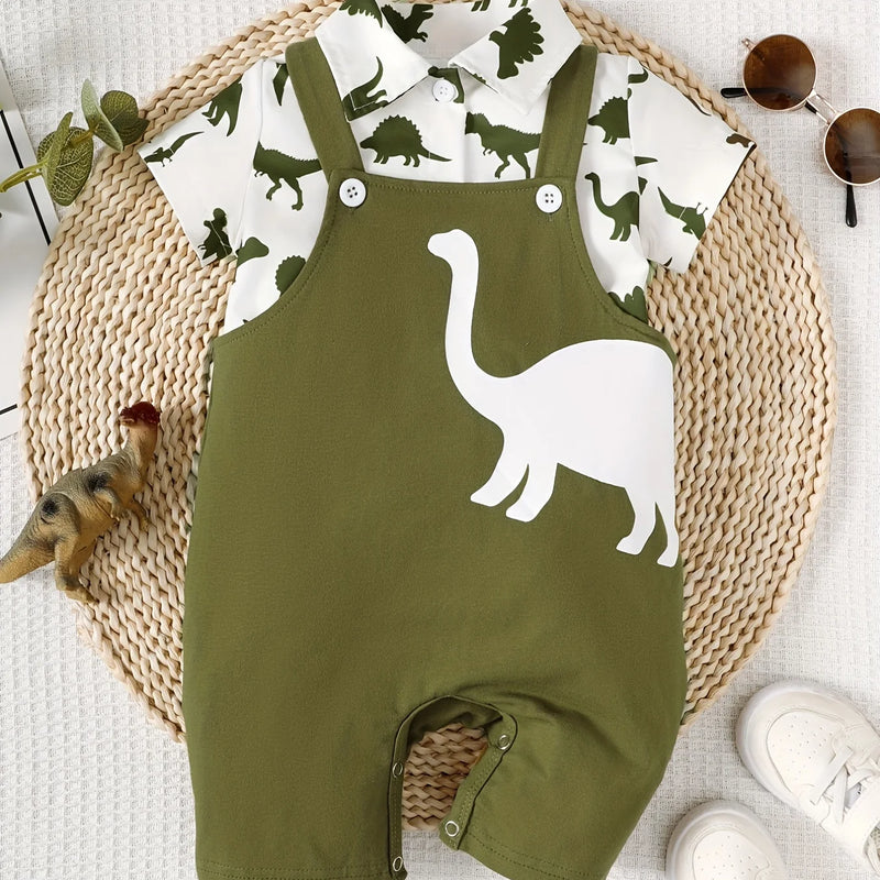 Spring and Summer Dinosaur Short Sleeve Shirt - View 3 | SAMAG