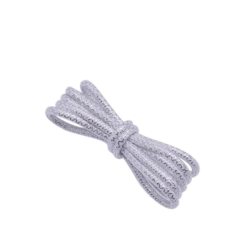 1Pair Luxury Gold Silver wire Round Shoelaces Sneakers Casual Shoe laces Quality Rope Shoelace Shoes Accessories 120/140/160CM