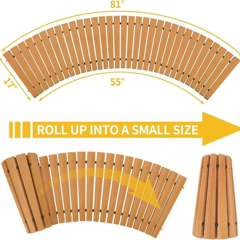 NonSlip Wooden Garden Pathway Decorative Curved Outdoor Walkway Easy Installation Weatherproof Garden Walkway Garden
