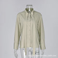Women's 100% Cotton Floating Ribbon Back Lace Up Cardigan - View 7 | SAMAG