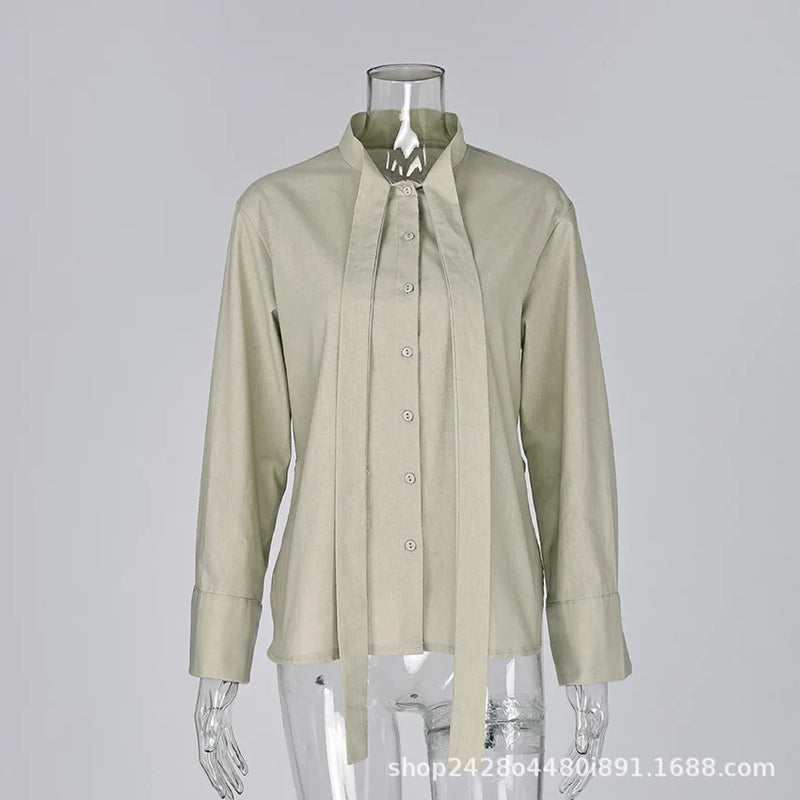 Women's 100% Cotton Floating Ribbon Back Lace Up Cardigan - View 7 | SAMAG