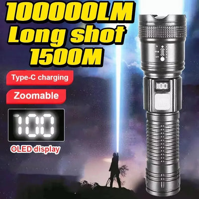 100000LM Rechargeable LED Flashlights High Power Military | SAMAG