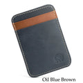 Fashion 100% Genuine Leather Thin Bank Credit Card Case Mini Card Wallet Men Bus Card Holder Cash Change Pack Business ID Pocket